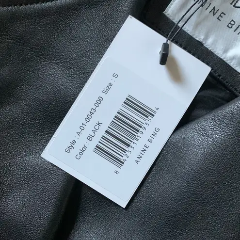 ANINE BING Cassidy black leather jacket