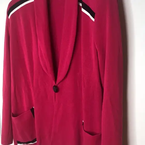 Misook  hot pink cardigan sweater size XL