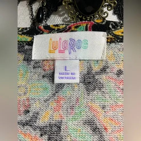 LuLaRoe  Sarah Black Floral Duster