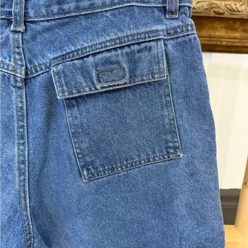 Vintage Too Hot 100% Cotton Denim Cargo Style Shorts ~ Size 12 (Modern 8) 🍄 Blue