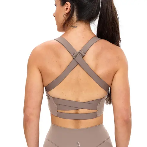 Buffbunny Collection NWT Buffbunny Candy Wrap Sports Bra in Chai Latte size large