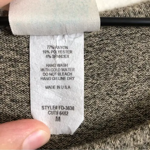 Freeloader Knit Brown Gray Lightweight Knee Length Shift Sweater Dress