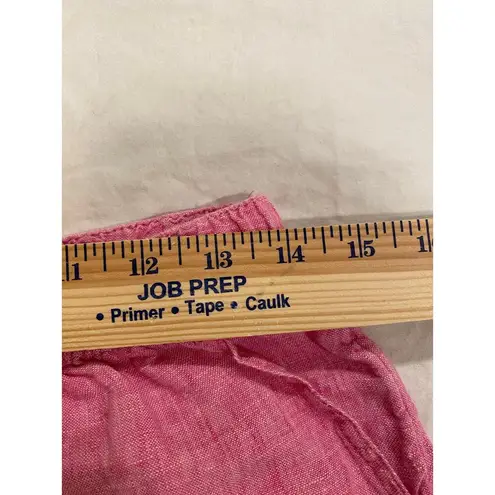 C&C California Drawstring Linen Pull On Sweat Shorts Pink Women's Size Medium - Image 9