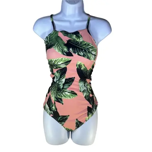 ALBION FIT Albion Hawaiian Print Onepiece Swimsuit Size Large Tropical