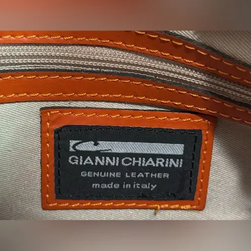 Gianni Chiarini Italian Leather Cognac Crossbody Bag Artisan Crafted Luxury Brown