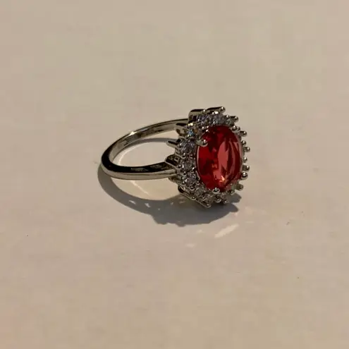 Princess Diana Inspired 3.2ct Ruby Ring Size 8 Red