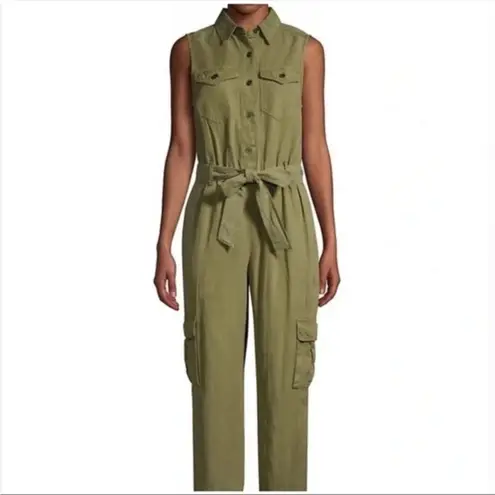 Alice + Olivia  • Jumpsuit Joel Sleeveless Cargo Utility Olive Green $395