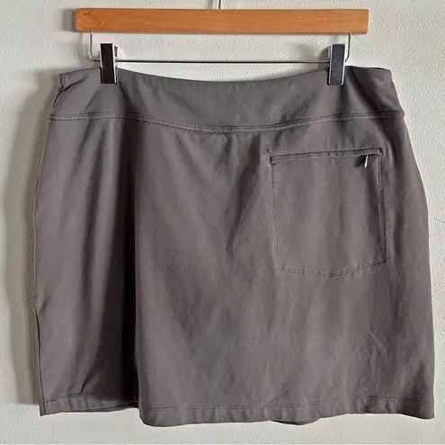 FootJoy Taupe Gray Performance Golf Skort Large Pockets Stretch Activewear