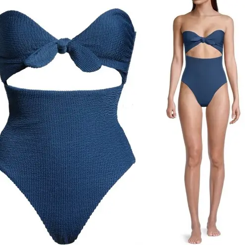 Veronica Beard NWT Bethany One Piece Swimsuit Ocean Blue sz XS