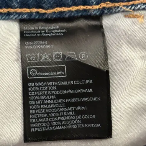 &Denim Jean Shorts Woman's 8 Medium Wash Roll Hem Casual Coastal Summer Blue