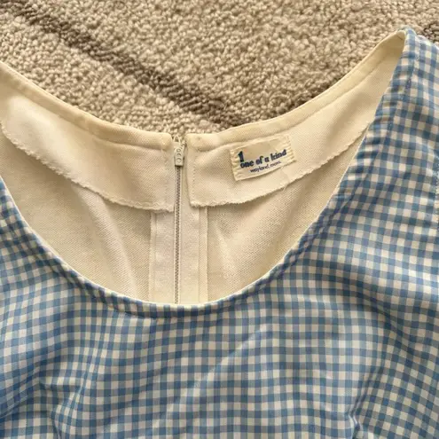 Vintage 70s Handmade Tennis Dress Sleeveless, Tenniscore Preppy Vibes Blue Size M