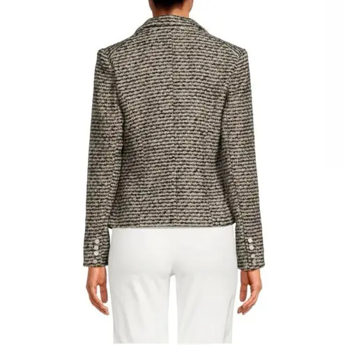 Ecru NWT Women's Cream Black Brown Tweed Jacket 8