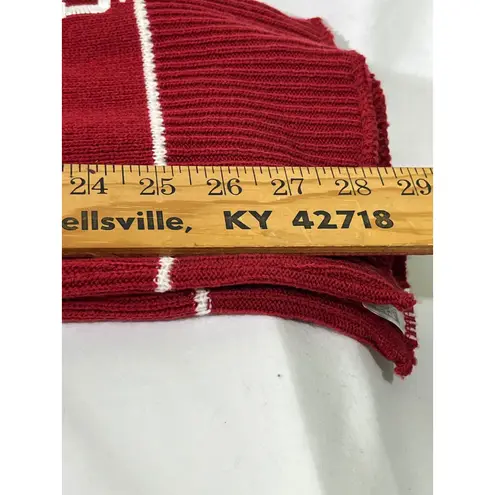 Indiana Hoosiers IU Striped Knit Scarf One Size Fits All Team Red Black White