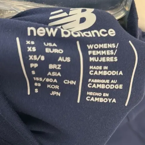 New Balance X J. Crew Navy Activewear Long Sleeve Crop Top