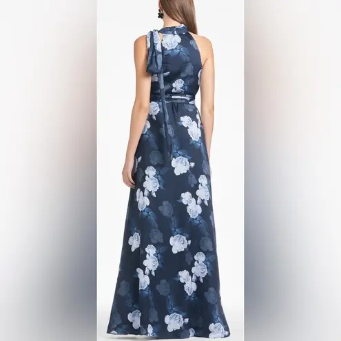 Sachin + Babi NEW Kayla Floral Halter Midnight Glacial Rose Maxi Dress sz 12