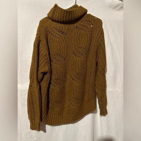 Allison Joy  Chunky Camel Cowl Neck Sweater (Medium)