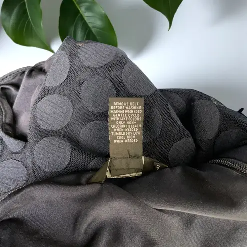 Alfani 🆕 Cap-Sleeve Polka Dot-Print Belted Dress in Navy