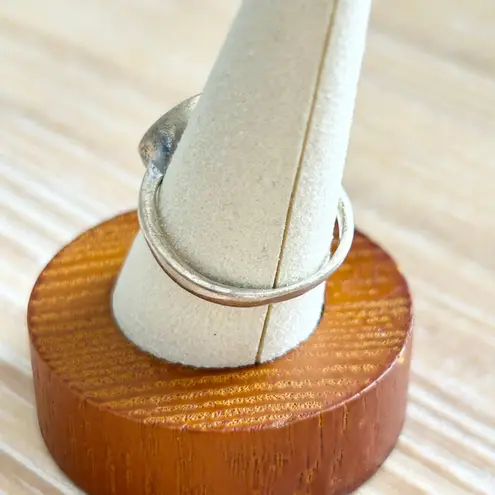 Sterling Silver 925 Om Symbol Ring Cz Paved Round Statement Ring Size 6.5