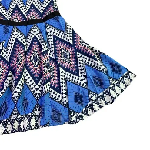 Yumi Kim 100% Silk Dress Abstract Geometric Colorful Mini A-Line Size XS Women's