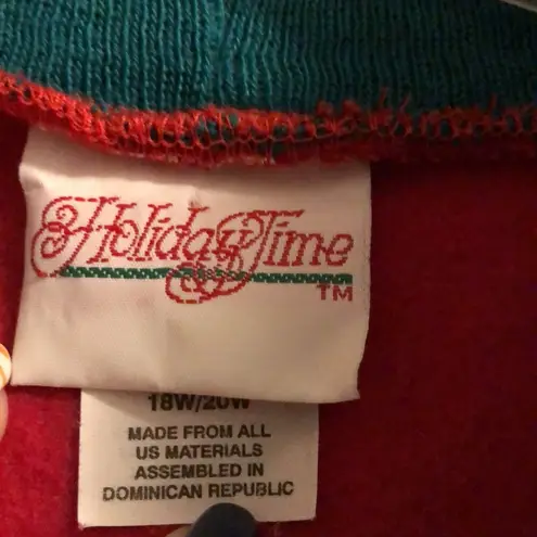 Holiday Time Vintage Christmas Santa Turtleneck Sweatshirt 18/20