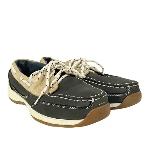 Rockport Works Women’s Sailing Club Slip Resistant Steel Toe Work Shoes Size 8 Blue