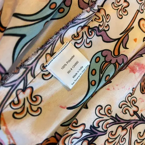 Dia Collections High Low Gem Top Deep V Tie Neck Dress Pink Size undefined