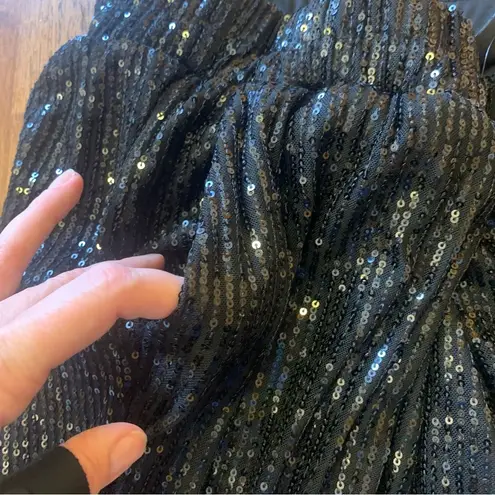 Lane Bryant  NWT Sequin Jogger 22 Black Pants Elastic Waist Mid-Rise Pockets NYE thumbnail 3