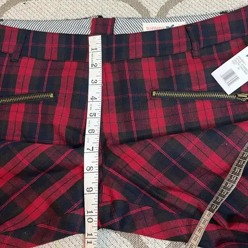 Tommy Hilfiger   Tommy Girl Red Plaid Black  Pants  Zippers