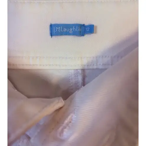 J. McLaughlin White High Waist Wide Leg Crop Pants - Size 12