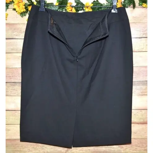 The Limited Black Knee Length Lined Skirt Size 10 Career Office Closet Staple