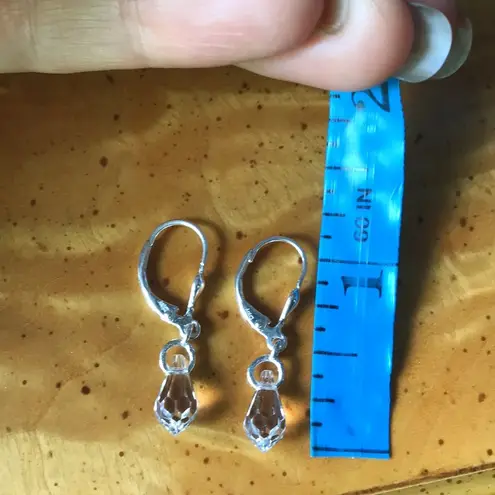 Swavorski Genuine Swarovski Crystal Sterling Silver Dangle Earrings