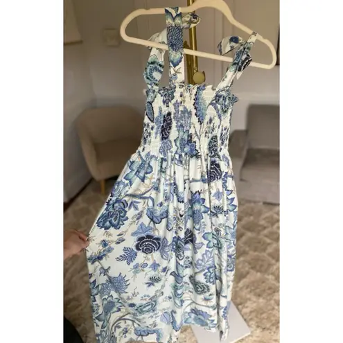 None Floral Tie Strap Maxi Dress Summer Wedding Gala Event Cottagecore Boho Feminine