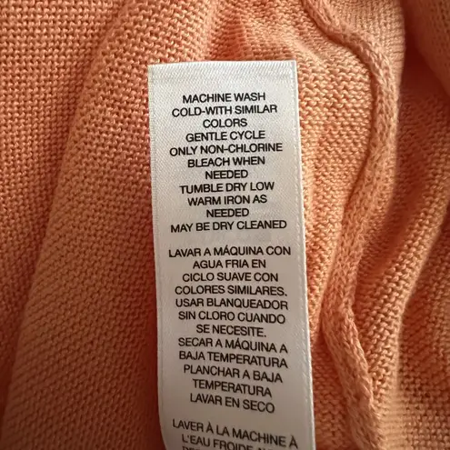Chico's  Sweater Womens Small Orange Open Front Cardigan Office Workwear Versatile