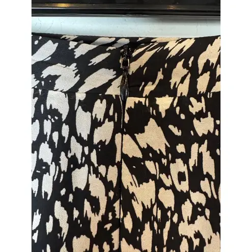 The Kooples Skirt Women Medium Black White Animal Flowing Long Asymmetric Midi