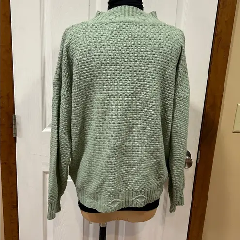Vintage Liz Thomas Knit Sweater – Light Green Floral – Size L Size L
