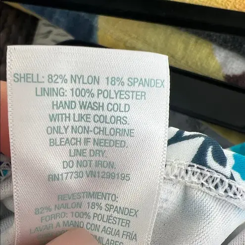 Kona Sol 2 pc Blue and White Patterned Bikini Set