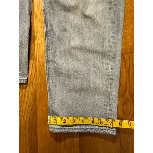 American Eagle  Baggy Jean Distressed High Rise Rigid Blue Jean Denim Size 4