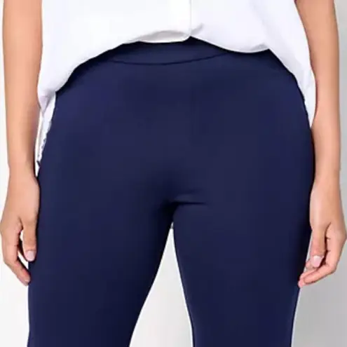 Susan Graver GRAVER Petite Status Stretch Straight Leg Ankle Pants Size 10