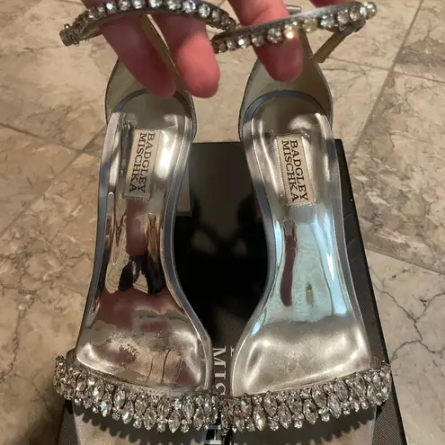 Badgley Mischka Light Blue w/ Silver Heels and Rhinestone Embellishments Bridal