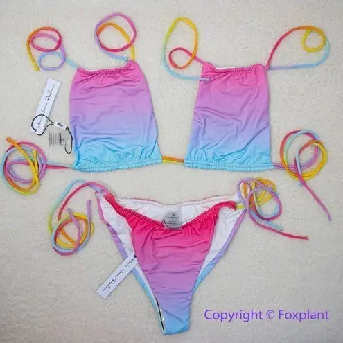 New! Set! Monica Hansen Beachwear MHB Miami vice bikini, size XL Pink