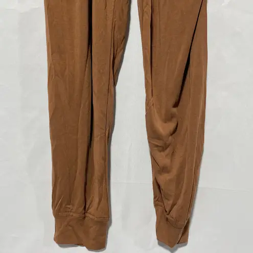 Area Stars New Sleeveless Belted Waist Jogger Jumpsuit Cisco Dark Tan Size XL
