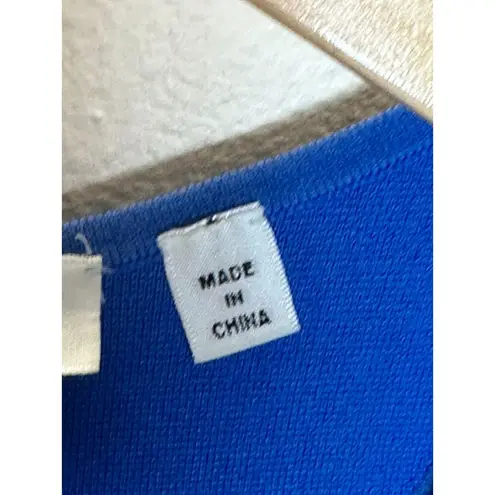 A.L.C. Women's Size L Blue Cross Back Sleeveless Midi Dress EUC