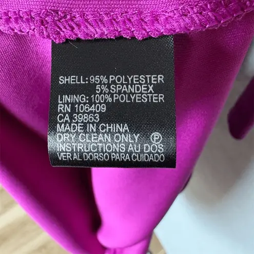 Elie Tahari Women's Plus 18 Pink 3/4 Sleeve Knee Length Dress Formal