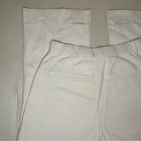 Abercrombie & Fitch  Sloane Tailored Linen-Blend Pant, White, Size M, EUC