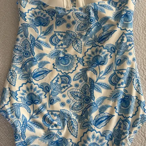 MELISSA ODABASH ZANZIBAR CERAMIC SWIMSUIT, size 2, $278 Blue