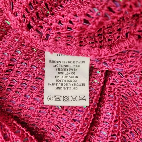 Retrofête Retrofete Tara Crochet Dress Iridescent Pink Long Sleeve XS/S NWT Sequins
