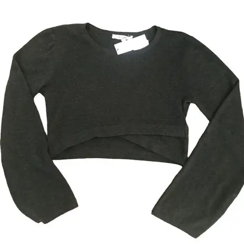 BCBGeneration Crop top sweater size L Gray Size L