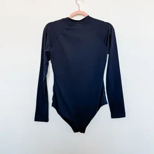 NWT Sea Level Swim Essential Long Sleeved One Piece Swimsuit Navy Blue Size 6