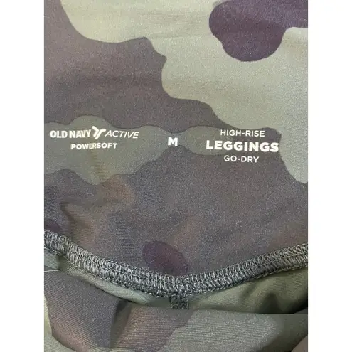 Old Navy  Active Womens High Rise 7/8 Ankle PowerSoft Leggings Camo Size M