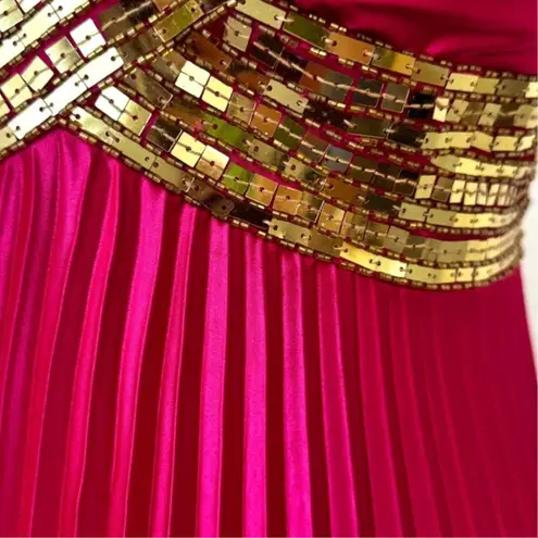 Tiffany Designs Y2K Prom Dress Sequin Formal Gown Hot Pink Womens Size 6 Maxi